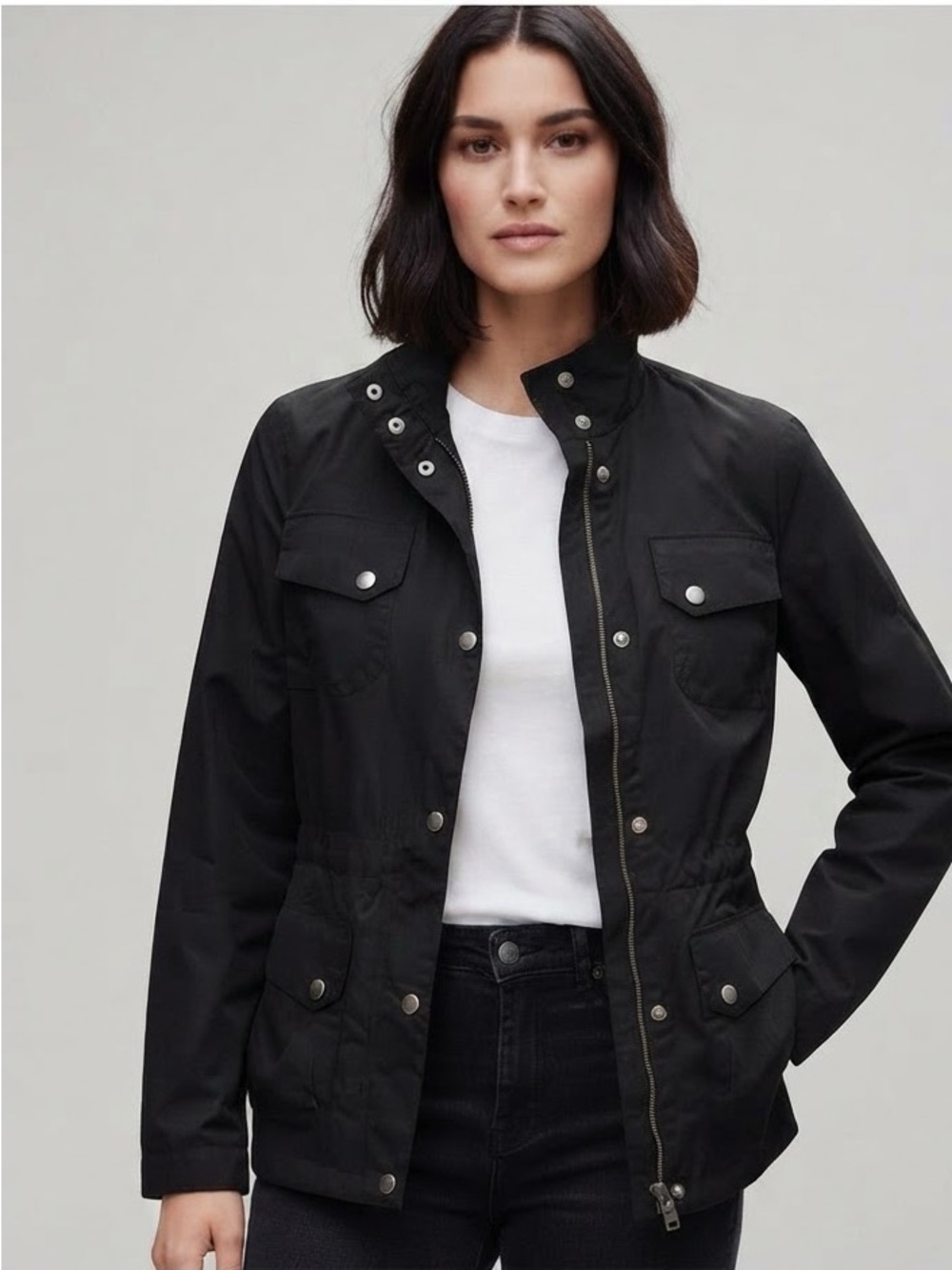 Ralph Lauren NEW Women's Midnight Black Utility Jacket Size Small Short Torso